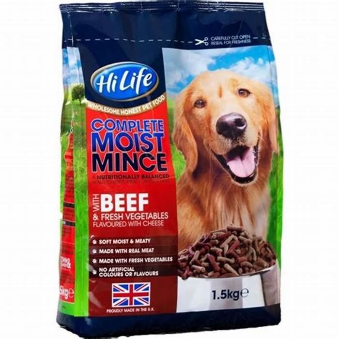 dry dog food with high moisture content