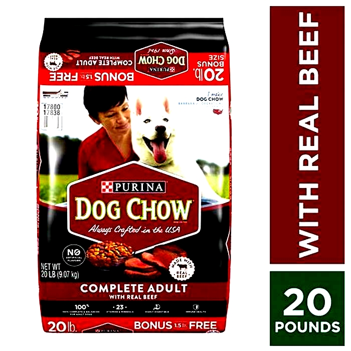 dry dog food with real meat chunks