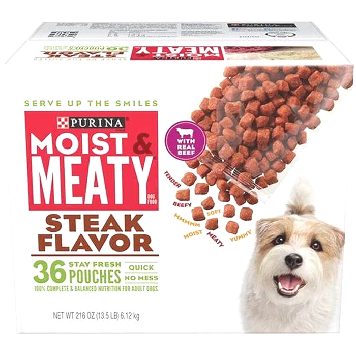 moist and meaty burger steak flavor dog food 36 count