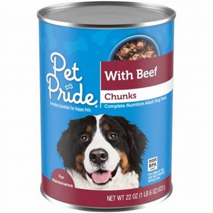 wet dog food with meat chunks